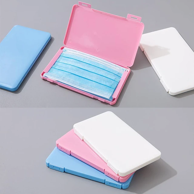 Alt view image 7 of 7 - 3 Pack Disposable Face Masks Case Hard Plastic Face Mask Box Organizer Protector Keeper Storage Bag Holder for Disposable 3 Ply Earloop Face Masks Breathable Mouth Cover 3 Layer Filter