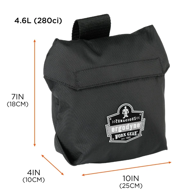 Alt view image 5 of 7 - Carry Pouch for Half Mask Respirators, Straps to Attach Around Belt, Cover Flap Closure, 8.5" L x, 3" W, 7" H, Ergodyne Arsenal 5182,Black