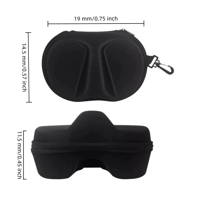 Alt view image 3 of 7 - Portable Dive Mask Case, 1PC Snorkel Mask Storage Box with Hook, EVA Material Lightweight Protective Container for Swimming Goggles & Diving Mask(Black)