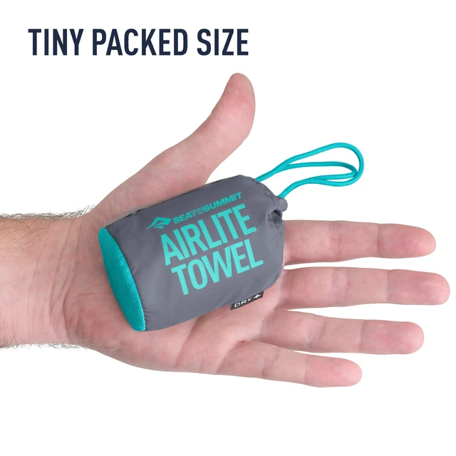 Alt view image 5 of 7 - AirLite Ultralight Towel, Medium, Moonlight Blue | Ultralight, ultra-compact microfiber towel absorbs 3x its weight in water for minimalist camping, hiking, and travel
