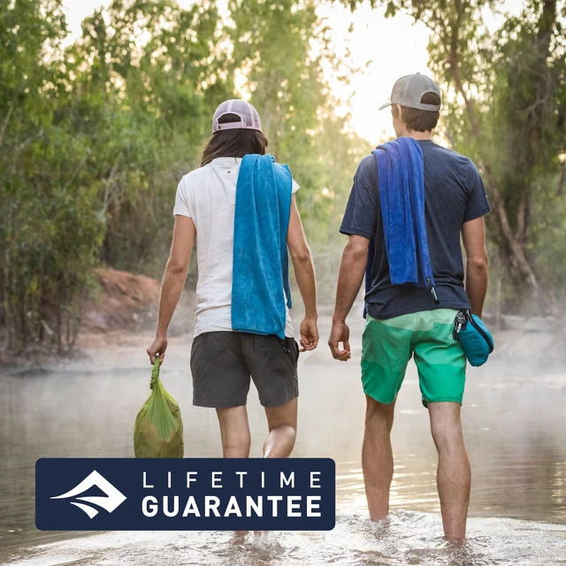 Alt view image 7 of 7 - AirLite Ultralight Towel, Medium, Moonlight Blue | Ultralight, ultra-compact microfiber towel absorbs 3x its weight in water for minimalist camping, hiking, and travel