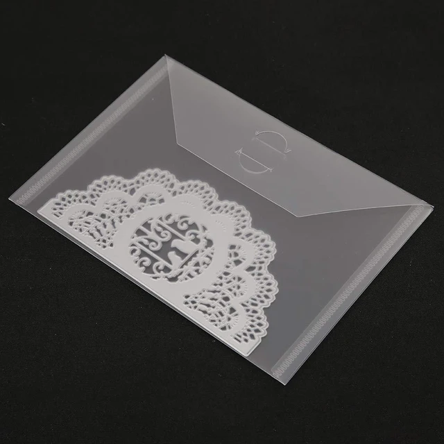 Alt view image 4 of 7 - Large Stamp & Die Storage Pockets Resealable Clear Plastic Seal Bags Storage Case for Cutting Dies Stencil Album Stamp Crafts for DIY Scrapbooking Paper Card Craft Cutting Dies for Card Making