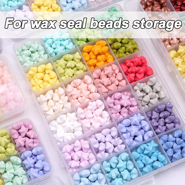 Alt view image 3 of 6 - 3 Pack Wax Seal Stamp Storage Box, 72 Slots Clear Organizer Case with 24 Grids Each for Embossing Alphabet Stamp Heads & Wax Beads (Stamp Storage Box B)