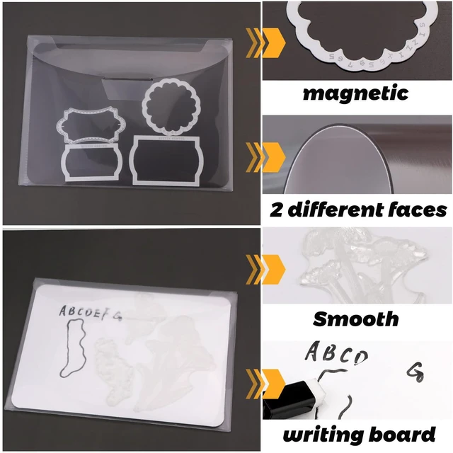 Alt view image 4 of 7 - 24 Pcs Magnetic Sheets for Die Storage Stamp and Die Storage Pockets Die Cut Storage for Card Making (12 Pcs Sheets+ 12 Pcs Bags, 0.8 mm Thickness