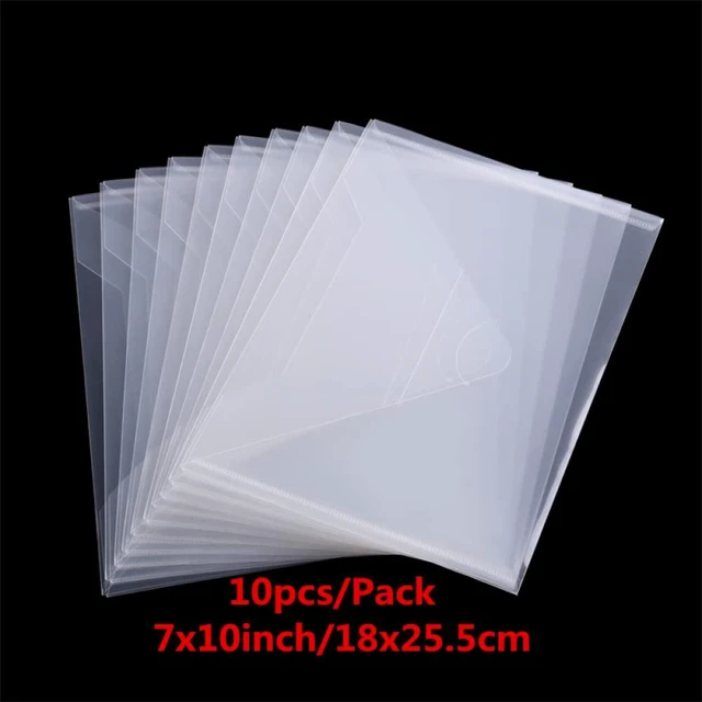 Alt view image 3 of 7 - 10 Pack 10x7 inch Large Stamps and Dies Storage Pockets Sturdy Plastic Storage Reusable Envelopes Clear Plastic Folders for Cutting Dies Stencil Embossing Crafts Paper Card Craft Organizer Holder