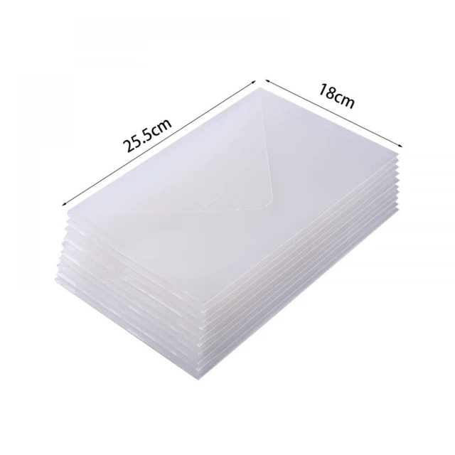 Alt view image 5 of 7 - 10 Pack 10x7 inch Large Stamps and Dies Storage Pockets Sturdy Plastic Storage Reusable Envelopes Clear Plastic Folders for Cutting Dies Stencil Embossing Crafts Paper Card Craft Organizer Holder