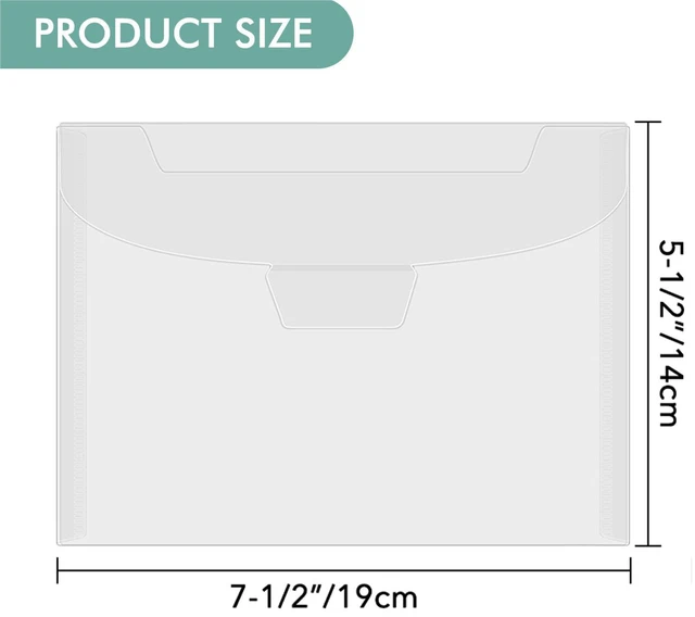 Alt view image 3 of 6 - 50Pieces Clear Stamp and Dies Storage Bags,Plastic Scrapbooking Storage Bags 7.5x5.5inch Die Storage Pockets Resealable Plastic Envelopes Pockets for with Label Stickers for Cutting Dies Stencil Craft