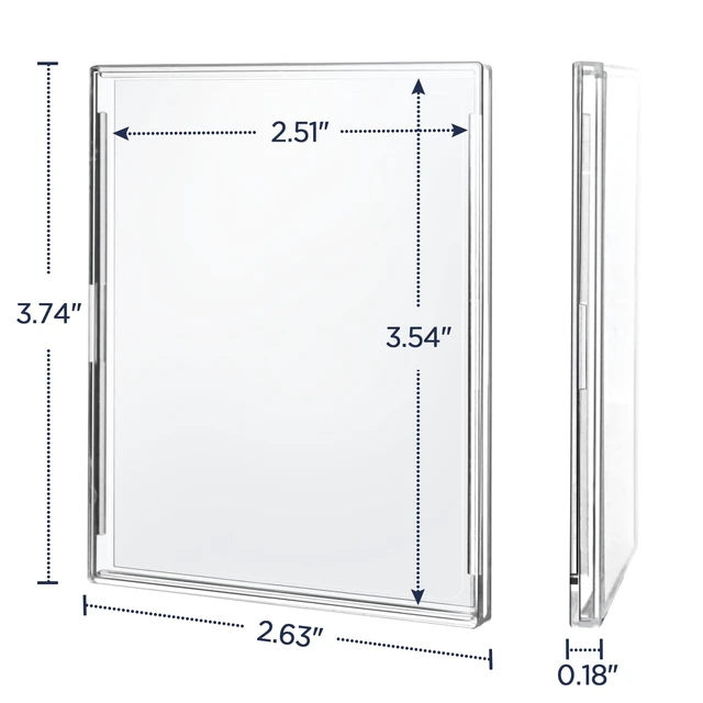 Alt view image 2 of 7 - 12 Pack Slim Card Holder Case, UV Protect Sports Card Holder, Clear Plastic Baseball Card Cases