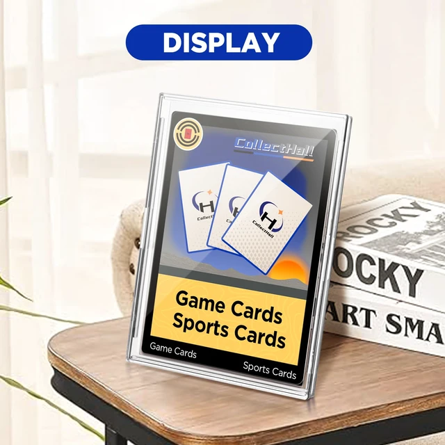 Alt view image 4 of 7 - 12 Pack Slim Card Holder Case, UV Protect Sports Card Holder, Clear Plastic Baseball Card Cases