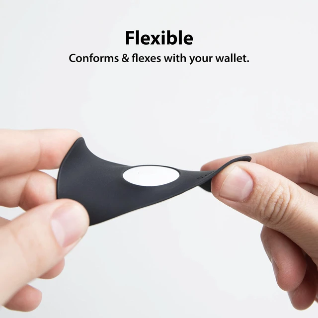 Alt view image 2 of 7 - AirTag Wallet Holder - Worlds Thinnest - Elevation Lab (2 Pack) | Flexible, shorter than a credit card, stays hidden, patent pending