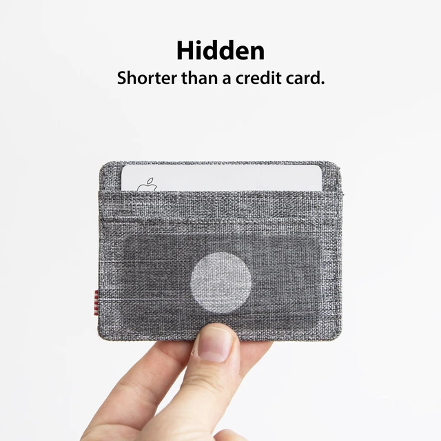 Alt view image 6 of 7 - AirTag Wallet Holder - Worlds Thinnest - Elevation Lab (2 Pack) | Flexible, shorter than a credit card, stays hidden, patent pending