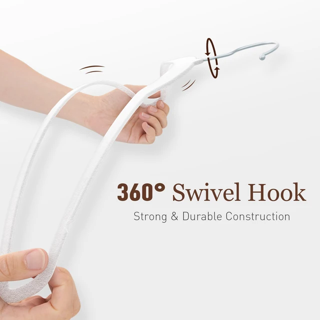 Alt view image 7 of 7 - Velvet Hangers 30 Pack, 17.5" Non-Slip Clothes Hangers, White | 10 lbs Capacity, 360° Swivel Hook, 0.2" Slim Space-Saving Design for Closet, Suits, Pants, Coats, Skirts, Jeans, Sweaters