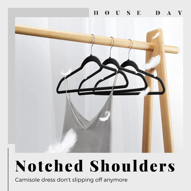 Alt view image 5 of 7 - Premium Velvet Hangers 30 Pack, Non-Slip Flocked Felt Hangers | Black Sturdy Clothes Hangers with 360° Rotatable Hook, Heavy Duty Coat Hanger, Durable Slim Hanger for Closet Space Saving