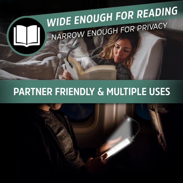 Alt view image 6 of 7 - Flex-R LED Rechargeable Book Lights for Reading at Night, Reading Light with Warm LED Color, Long-Lasting and Lightweight Reading Lamp