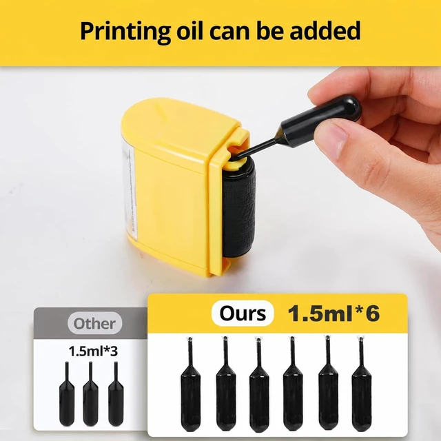 Alt view image 2 of 7 - Guard Your ID Identity Theft Protection Roller Stamp - 6 Refill Bottles | Privacy & Security Stamp, Designed for ID Blackout Security, for Home Office to shield Addresses, Account IDs & private data
