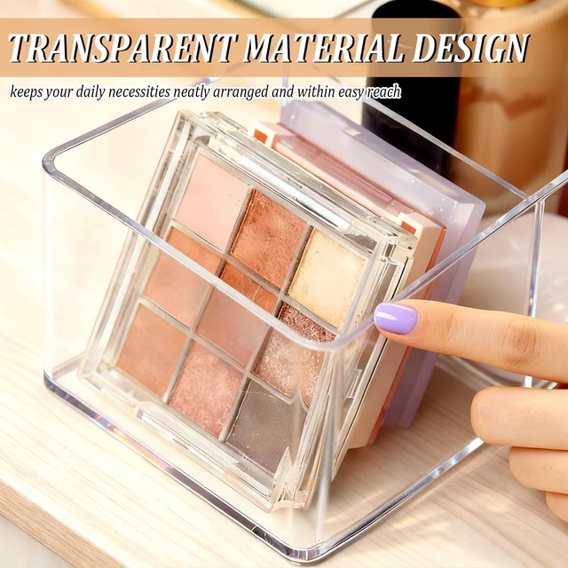 Alt view image 7 of 7 - Acrylic Makeup Organizer, Clear 3-Section Makeup Drawer Organizer for Bathroom, Vanity & Countertop, Multi-Purpose Acrylic Drawer Organizer for Cosmetics, Skincare & Accessories