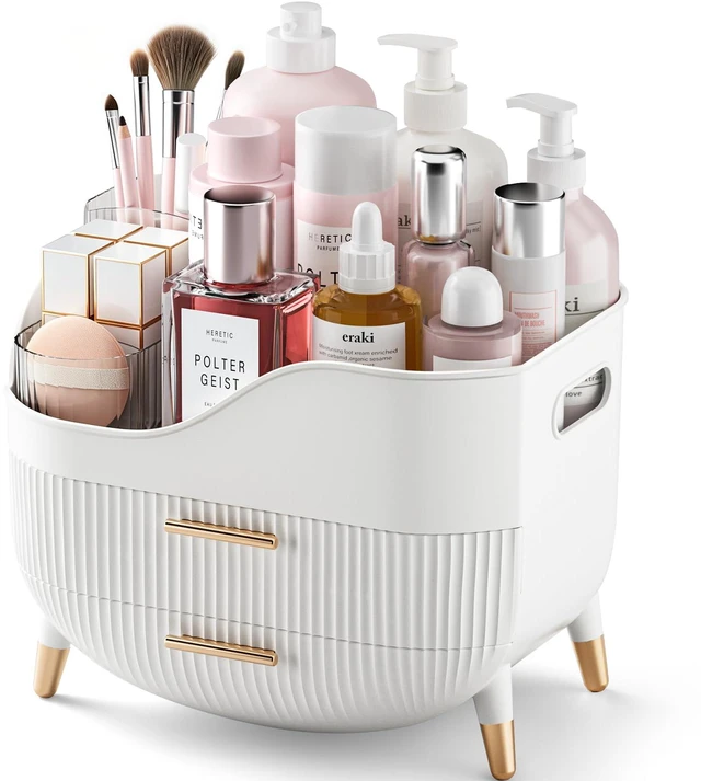 Main image of Makeup Organizer with Drawers,Skincare Organizer for Vanity,Storage Box with Handle,Large Cosmetic Display Case for Dresser, Bathroom Countertop