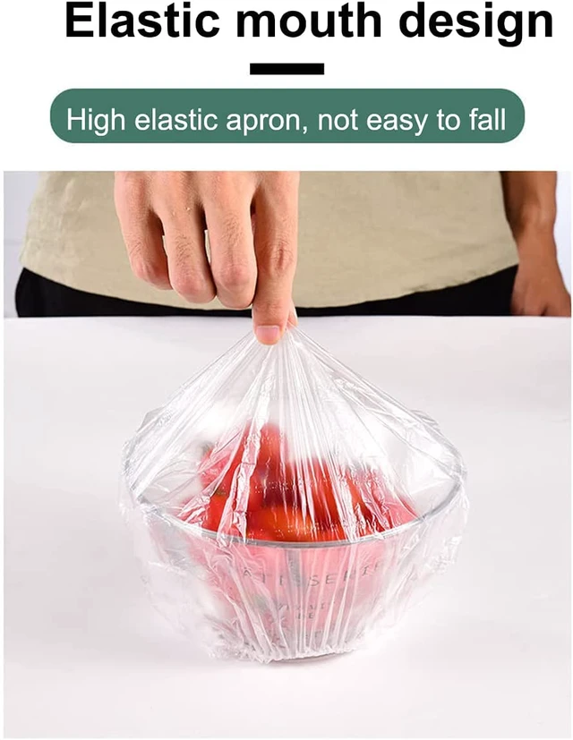 Alt view image 2 of 6 - Fresh Keeping Bags,Reusable Elastic Food Storage Covers, Plastic Bowl Covers with Elastic Edging Stretch Plastic Wrap Bowl Covers (200Pcs)