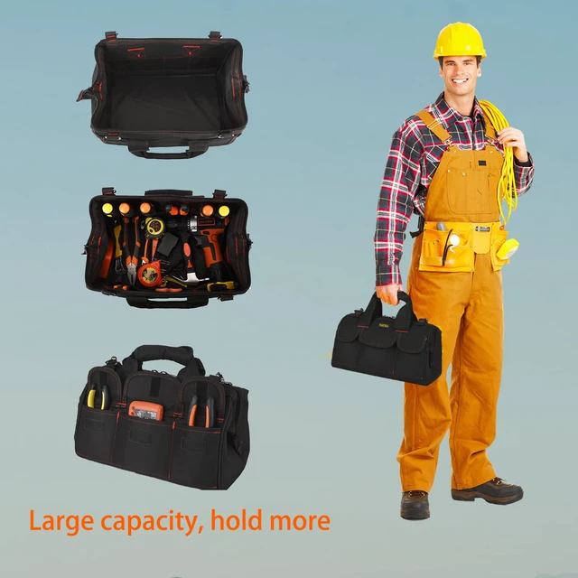 Alt view image 4 of 7 - 14-inch Heavy Duty Tool Carrier & Organizer with Wide Mouth