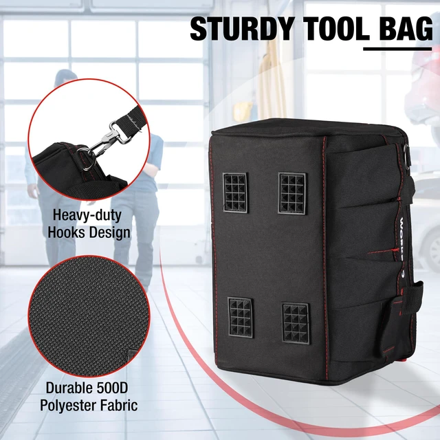 Alt view image 4 of 7 - 12-inch Close Top Wide Mouth Storage Tool Bag, W081020A