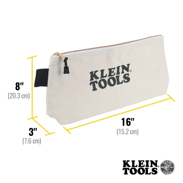 Alt view image 3 of 7 - 62042 16-Inch Zipper Bag, Extra Long, No. 10 Canvas, Heavy Duty Tool Bag, 3-Inch Stand-Up Bottom, Multipurpose for Tools or Crafts