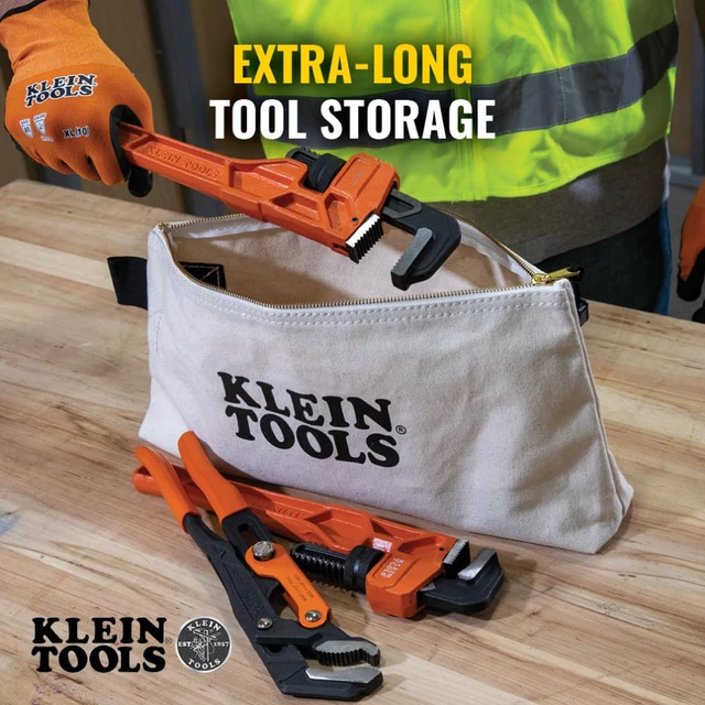 Alt view image 4 of 7 - 62042 16-Inch Zipper Bag, Extra Long, No. 10 Canvas, Heavy Duty Tool Bag, 3-Inch Stand-Up Bottom, Multipurpose for Tools or Crafts
