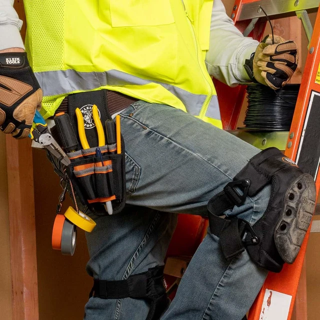 Alt view image 5 of 7 - 5240 Tool Pouch, Tradesman Pro Maintenance Tool Pouch with 9 Pockets, Tape Thong, 2-Inch Tunnel Loop, Great Electrician Holster