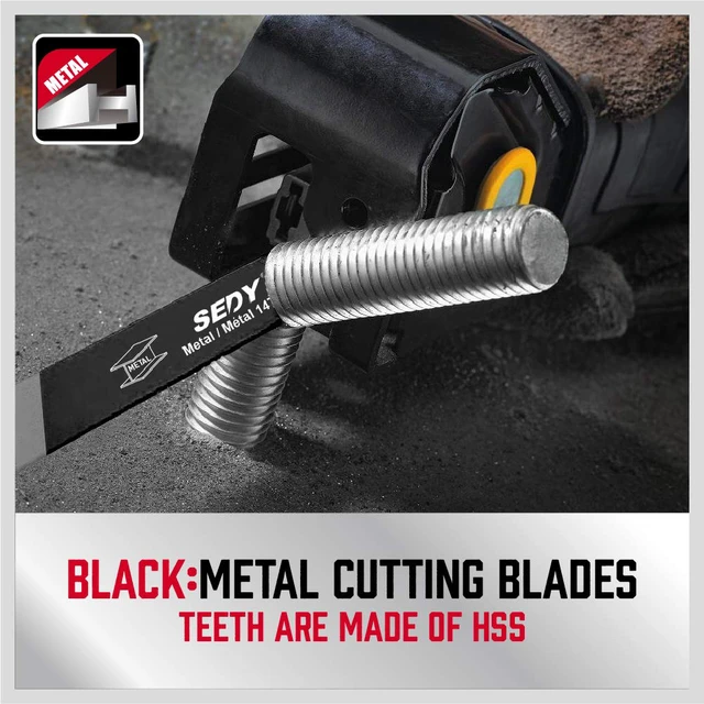 Alt view image 7 of 7 - 36-Piece Ultimate Reciprocating Saw Blade Set - Premium Saw Blades, Durable Wood & Metal Cutting Blades with Storage Pouch, Long-Lasting Pruning Blades