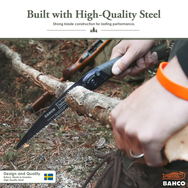 Alt view image 5 of 7 - BAH396LAP Laplander Folding Saw, 7-1/2" Blade, Ergo Grip, Green | Trail Maintenance, Wood Processing And Camping Use, Rust Protected Blade, Secure Lock, Fast Cutting Action, Outdoor Tool