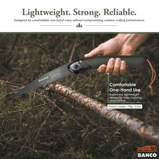 Alt view image 6 of 7 - BAH396LAP Laplander Folding Saw, 7-1/2" Blade, Ergo Grip, Green | Trail Maintenance, Wood Processing And Camping Use, Rust Protected Blade, Secure Lock, Fast Cutting Action, Outdoor Tool