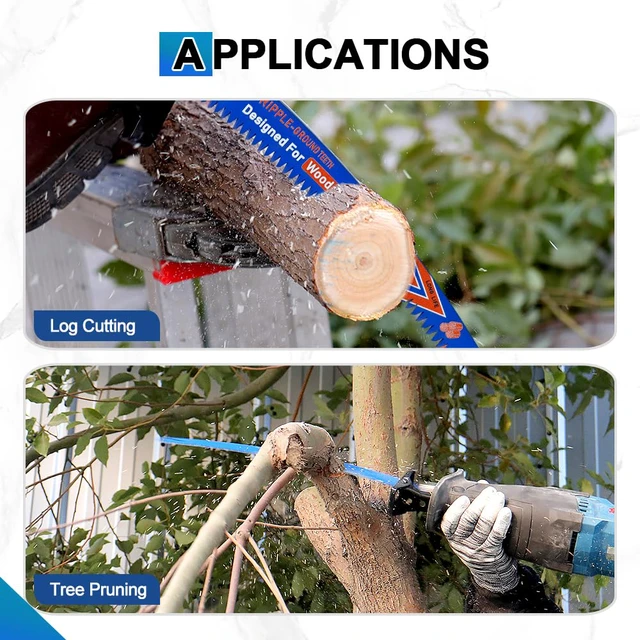 Alt view image 4 of 7 - Arc Edge Reciprocating Saw Blades 15inch 6TPI for Pruning 4pcs | Tree Trimming|Curved Edge Wood Pruning,Japanese Teeth,Fleam Ground Teeth,Up to 3x Life,Larger Branches,Universal Shank