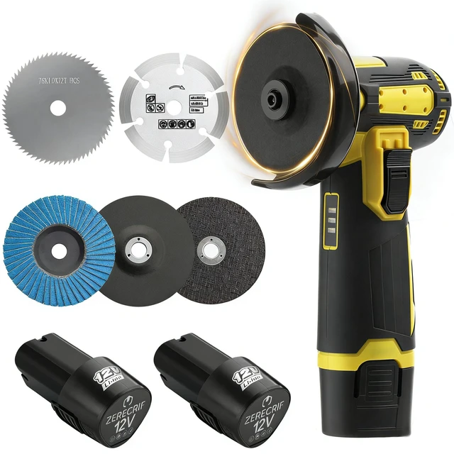 Main image of 4000mah Battery Angle Grinder Tool, 19500RPM Cordless Angle Grinder with battery, Small Portable Angle Grinder, Cordless cut off tool,Brushless Handheld Angle Grinders