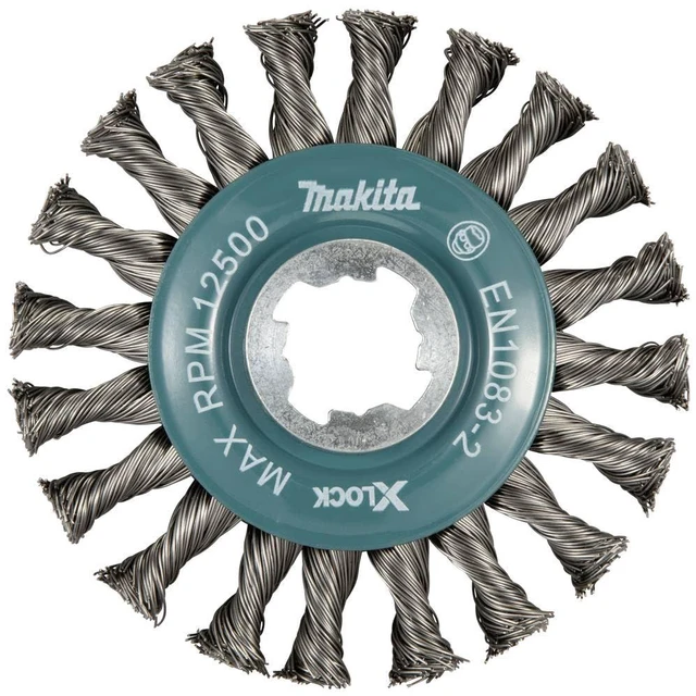 Main image of D-72643 X-Lock 4-1/2" Carbon Steel Full Cable Knotted Twist Wire Wheel