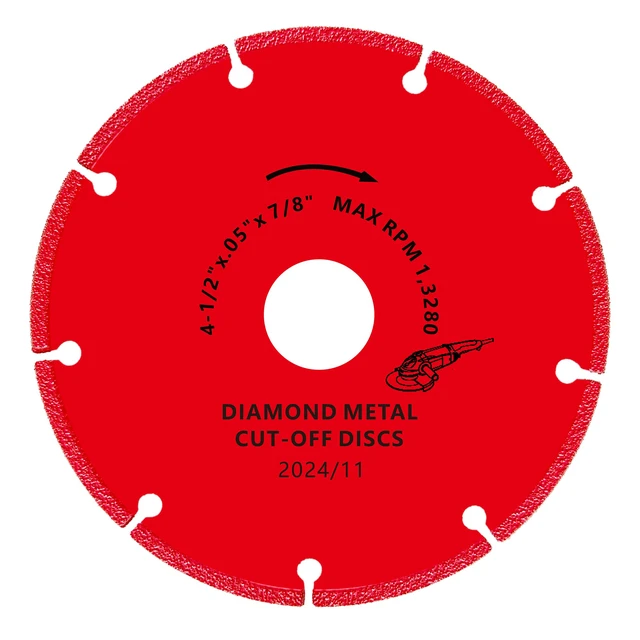 Alt view image 6 of 7 - 4-1/2 Inch Diamond Cutting Wheel Metal Cut Off for Angle Grinder, 5000+ Cuts on Rebar, Stainless Steel, Angle Iron, 7/8" Arbor - 3 Pack