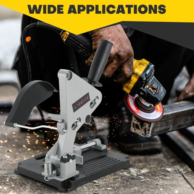 Alt view image 6 of 6 - Angle Grinder Stand Grinder Holder | 45 Degree Clamp Angle Grinder Holder Bracket with Slide Handle Cast Iron Base for 100-125mm Angle Grinder