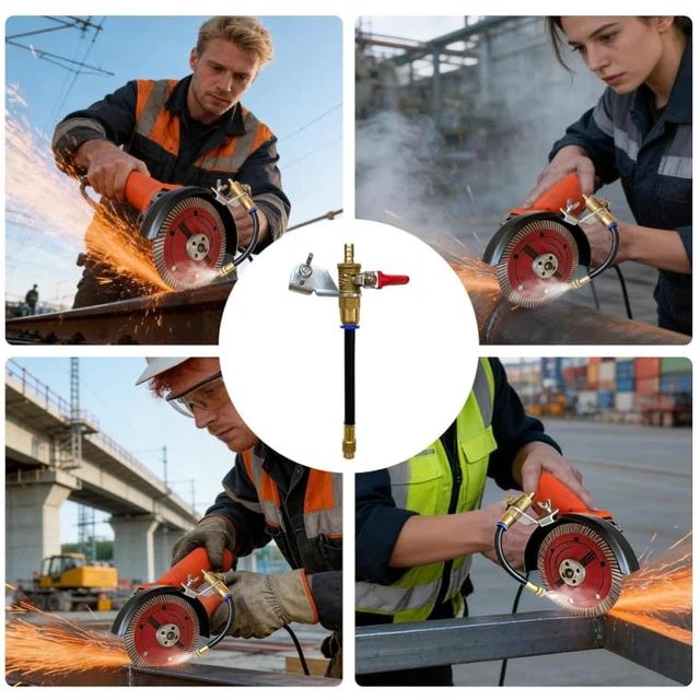 Alt view image 2 of 5 - Angle Grinder Misting Water Sprayer Accessory, for Cutting Tile, Concrete, Marble & Stone