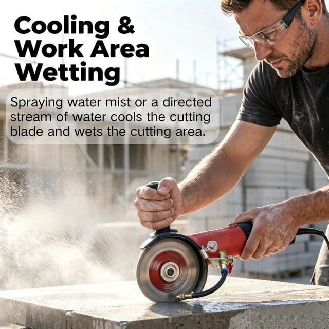 Alt view image 3 of 5 - Angle Grinder Misting Water Sprayer Accessory, for Cutting Tile, Concrete, Marble & Stone