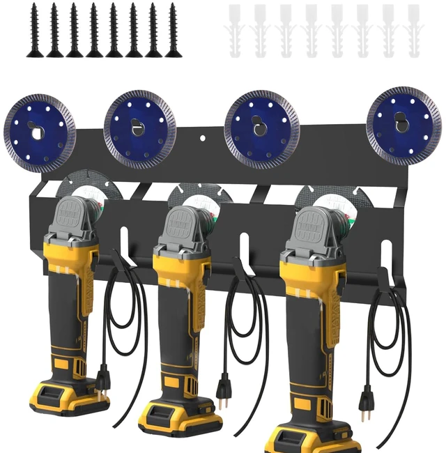 Main image of Angle Grinder Holder, Carbon Steel Angle Grinder Stand, Tool Holder Wall Mount, Efficient Angle Grinder Bracket, Versatile Angle Grinder Rack for Angle Grinder Tools Flap Cutting Discs