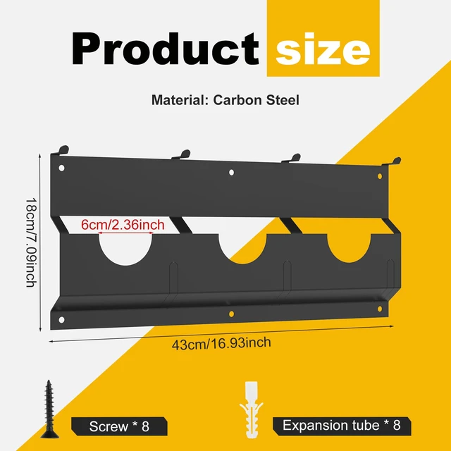 Alt view image 7 of 7 - Angle Grinder Holder, Carbon Steel Angle Grinder Stand, Tool Holder Wall Mount, Efficient Angle Grinder Bracket, Versatile Angle Grinder Rack for Angle Grinder Tools Flap Cutting Discs
