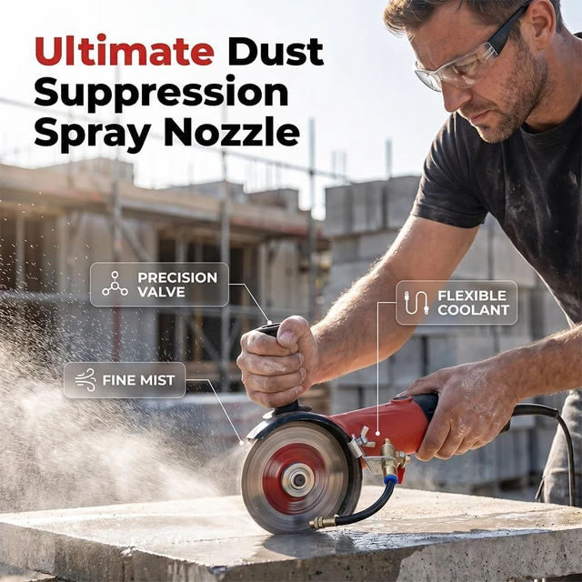 Alt view image 2 of 6 - Angle Grinder Misting System Water Sprayer,Dust Remover Water Sprayer for Cutting Machine,Aluminum & Brass Misting Attachment for Cutting Tile Concrete Marble Stone