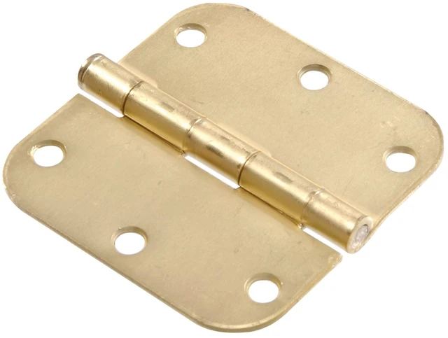 Main image of The Group 852804 3" Residential Door Hinge - 5/8" Round Corner - Removable Pin - Full Mortise - Satin Brass Finish 1-Pack