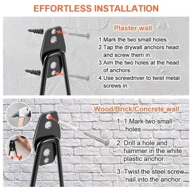 Alt view image 4 of 7 - Garage Hooks Heavy Duty 14 Pack, Steel Garage Storage Hooks, Tool Hangers for Garage Wall Utility Wall Mount Garage Hooks and Hangers with Anti-slip Coating for Garden Tools, Ladders, Bulky Items