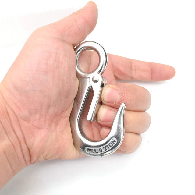 Alt view image 2 of 7 - Grab Hooks,Slip Hooks,304 Stainless Steel Lifting Hook Rigging Accessory,440 lbs.Work Load (Grab Hooks 0.2t)