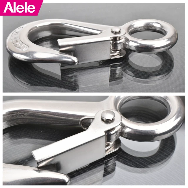 Alt view image 5 of 7 - Grab Hooks,Slip Hooks,304 Stainless Steel Lifting Hook Rigging Accessory,440 lbs.Work Load (Grab Hooks 0.2t)