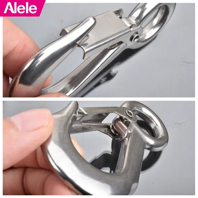 Alt view image 6 of 7 - Grab Hooks,Slip Hooks,304 Stainless Steel Lifting Hook Rigging Accessory,440 lbs.Work Load (Grab Hooks 0.2t)