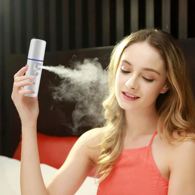 Alt view image 5 of 7 - Nano Facial Mister Moisturizing Atomization Humidifier Cool Mist Facial Steamer Handy Mist Sprayer Moisturizing & Hydrating for Skin Care, Makeup, Eyelash Extensions (White)
