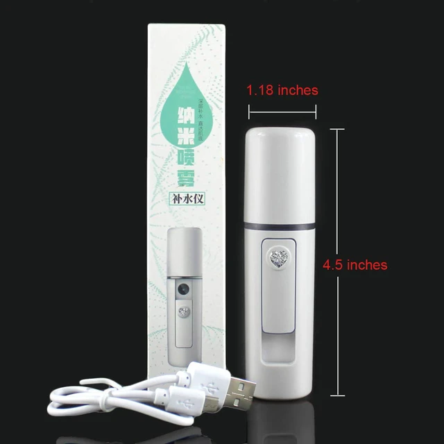 Alt view image 7 of 7 - Nano Facial Mister Moisturizing Atomization Humidifier Cool Mist Facial Steamer Handy Mist Sprayer Moisturizing & Hydrating for Skin Care, Makeup, Eyelash Extensions (White)