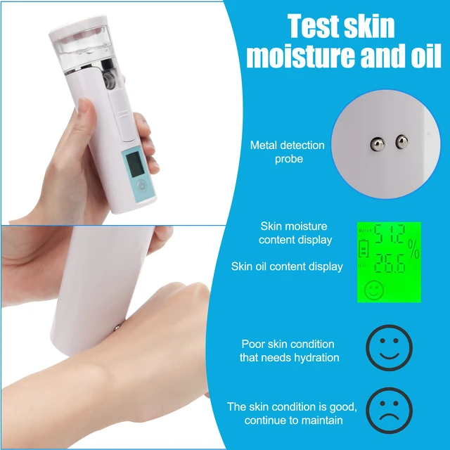 Alt view image 3 of 7 - Nano Facial Mister, Mini Facial Steamer, Handy Moisturizing Mist Sprayer, Atomization Eyelash Extensions Skin Care Steamer (Water Supplementer) (50ml)