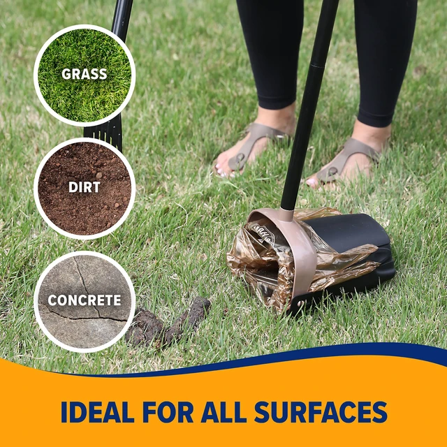 Alt view image 2 of 7 - Swivel Bin & Rake Dog Pooper Scooper, Includes 2 Waste Bags | Includes 2 Heavy Duty Scented Waste Bags for Easy, No Touch Disposal