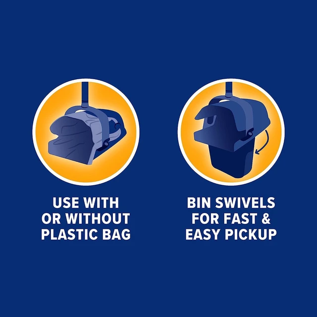 Alt view image 4 of 7 - Swivel Bin & Rake Dog Pooper Scooper, Includes 2 Waste Bags | Includes 2 Heavy Duty Scented Waste Bags for Easy, No Touch Disposal